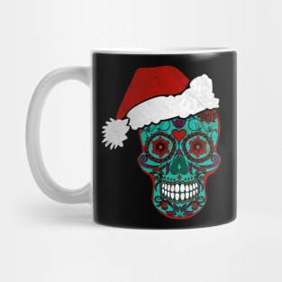 Gothic Christmas - Smiling Sugar Skull Santa Claus 3 Mug